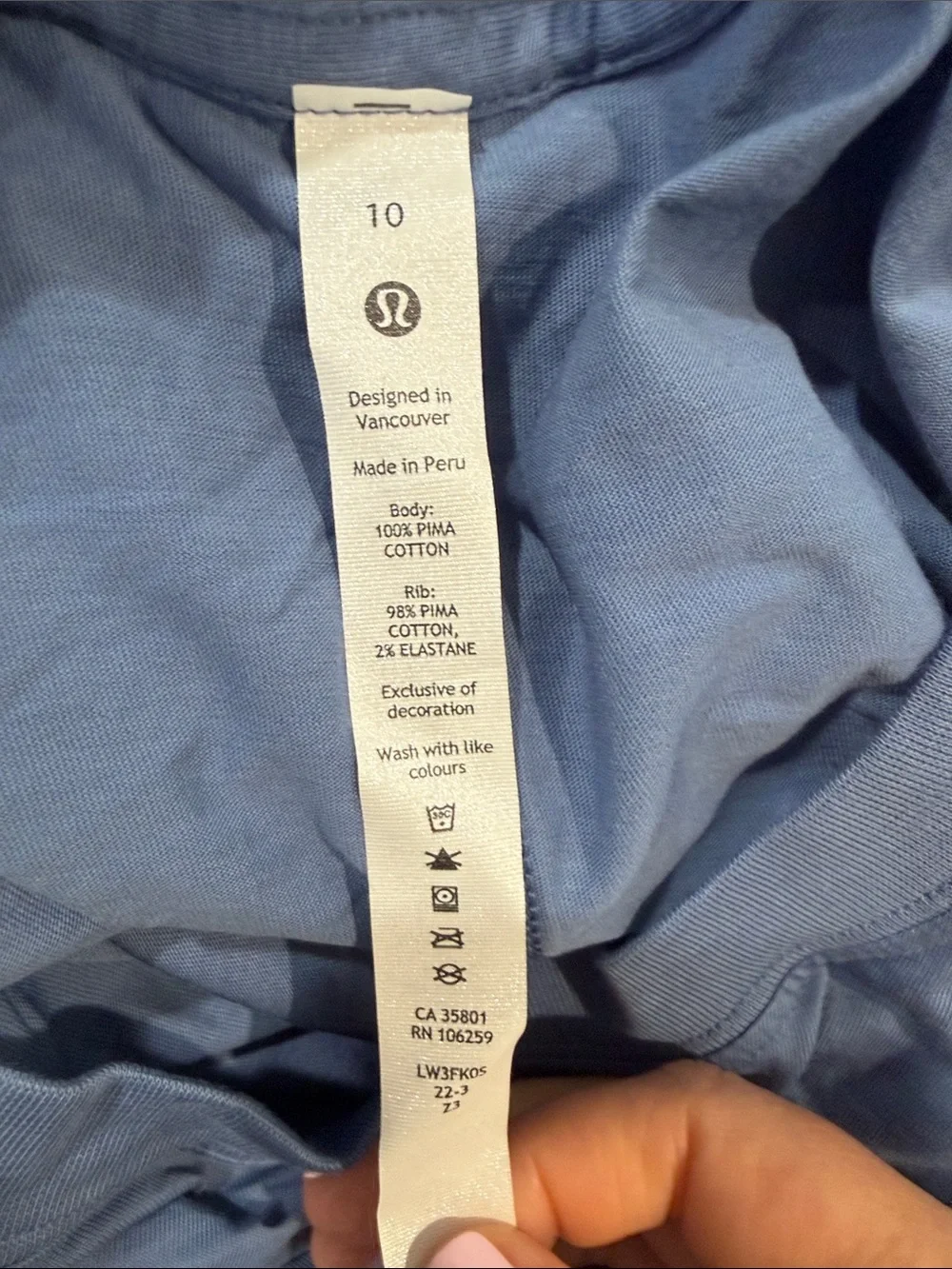 lululemon athletica Lightweight Long Sleeve Tee - Light Blue